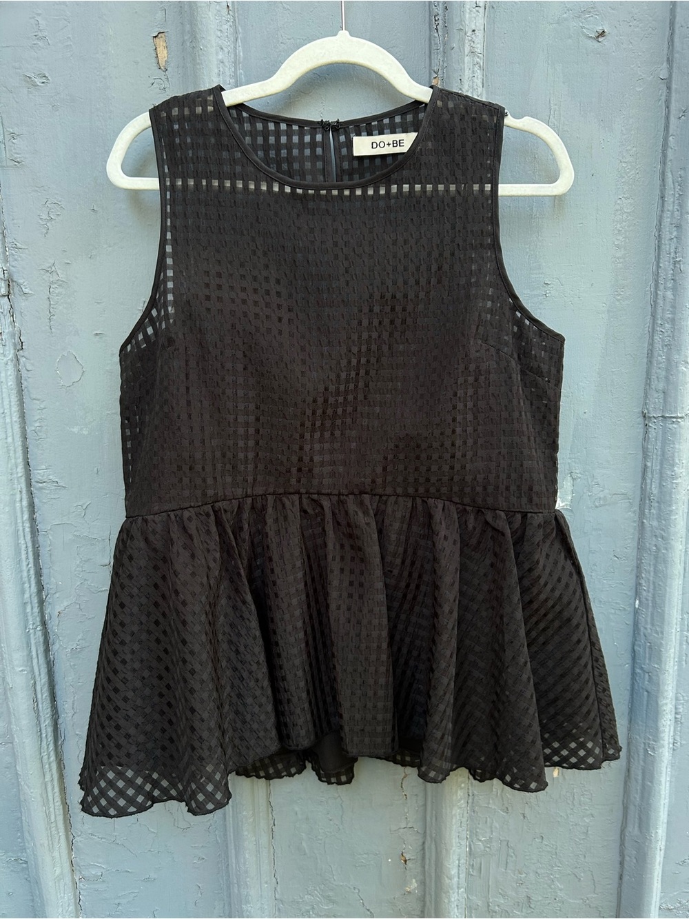 Do + Be lattice work peplum blouse, Large